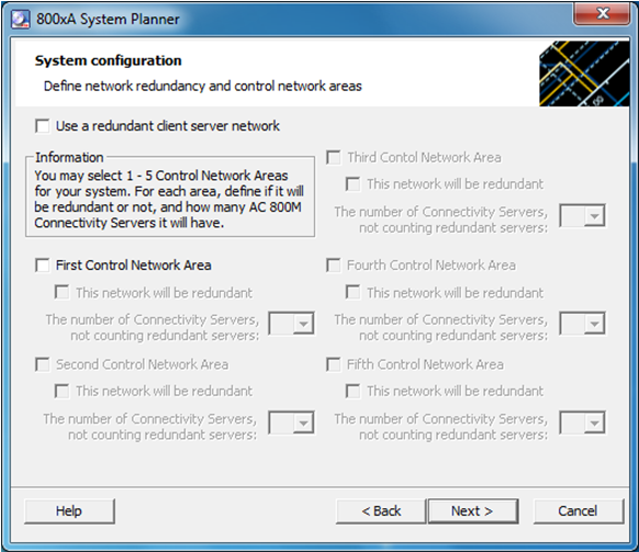 System-Wide Settings Section 4 System Planner Tool If it is not required to have redundancy or Control Networks, but if it is desired to edit the IP addresses, click Advanced to launch the Define