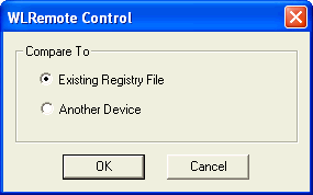 34 A dialog box appears. 3 If you are comparing it to a saved registry, select the Existing Registry option and click OK.