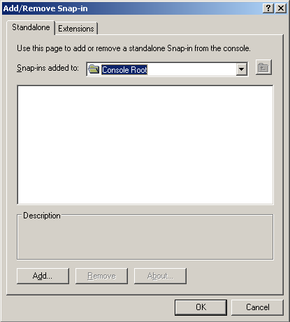 2. In the Console1 console, on the File menu (Console menu for MMC versions earlier than 2.