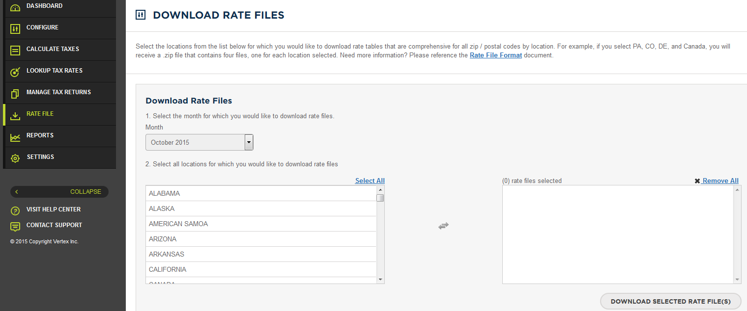 5. A la Carte Offerings Enhanced Tax Rate Files for Download By State Customer List Stand Alone Returns