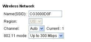Gateway for added security. The SSID name should always begin with CG3000D.