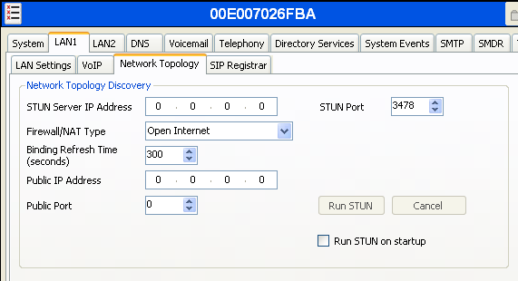 On the Network Topology tab in the Details Pane, configure the following parameters: Select the Firewall/NAT Type from the pull-down menu that matches the network configuration.