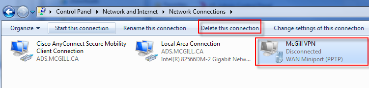 Step 3: Disconnect from the VPN Once you are finished using the VPN, disconnect by clicking the Cisco AnyConnect icon in your system tray and clicking Disconnect.