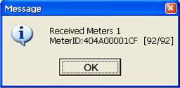 Once the meter is connected to PC, in its PC mode, click Download Readings button in the Transfer Meter Reading screen, or select Download Readings from