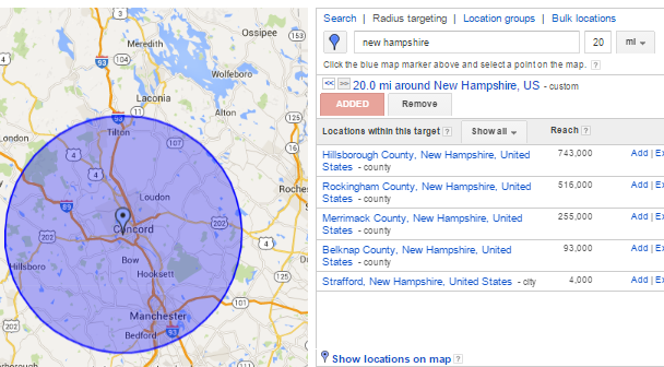 Location Targeting Depending on your strategy, you may want to include or exclude a certain location.