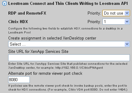 Step 2: Define an HDX Protocol Plan You can establish HDX connections from Leostream Connect and the Leostream Web client, which use the Leostream Connect and Thin Clients Writing to Leostream API