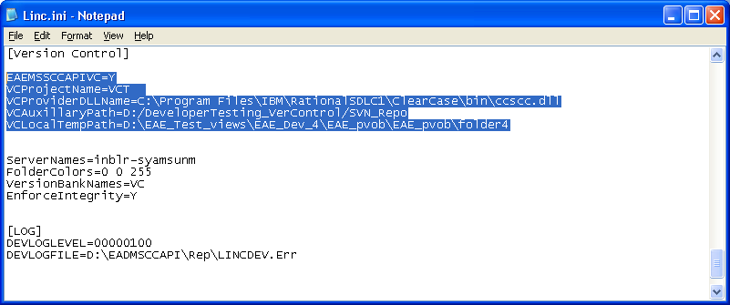 Option Value Description out the VC operations. For example, VCProviderDLLName= C:\Program Files\IBM\RationalSDLC1\ClearCas e\bin\ccscc.dll.