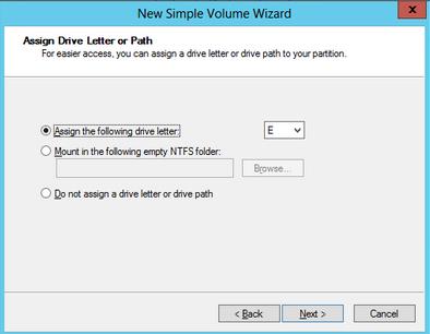 7. In the Specify Volume Size dialog box, enter the volume size and click Next. 8.