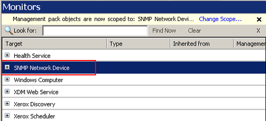 To enable the disabled alert messages from the CentreWare Management Pack: 1 Open the SCOM Operations Console. 2 Click Authoring. 3 The Authoring view is now indicated.