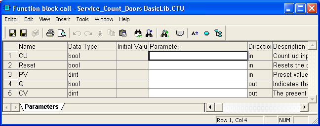 Code Input Section 4 MyDoors Project Figure 34. The code block Number_Of_Customers. Making a Function Block Call in Service_On_Doors 1.