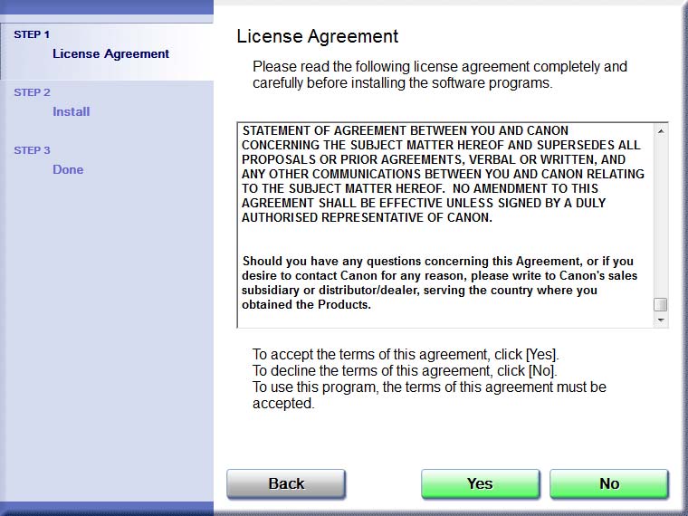 5 Read the contents of the License Agreement, and then