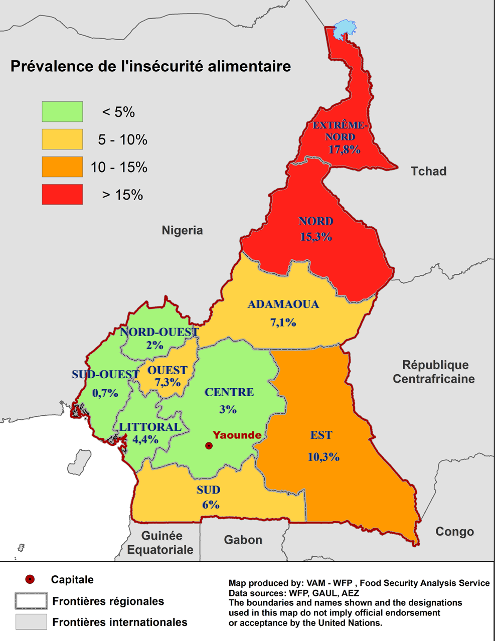 Prevalence of food insecurity Intervention is most urgent in the North The state of food insecurity varies considerably by region with the two northern regions, which are the most populated in the