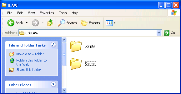 Setting up the ilaw Shared Folder Also, when you click on the ilaw Shared Files feature, notice the installation location defaults to a folder called ILAW on the volume with the largest amount of