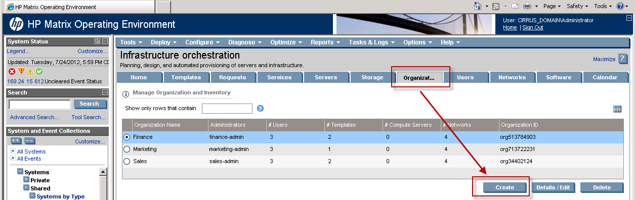 For each group, test administrator and standard users are configured as shown in Table 2.