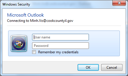 02. OUTLOOK CLIENT - USER INITIAL SETUP 02.01. SETTING UP THE FULL OUTLOOK CLIENT FOR THE FIRST TIME Many Cook County users have the full Outlook client installed on their PCs.