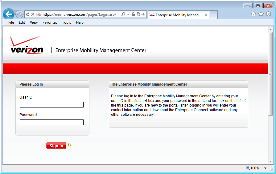 Manually Install Verizon Enterprise Connect from Enterprise Mobility Management Center (EMMC) Website EMMC is the public website used for accessing your Enterprise Connect software and account