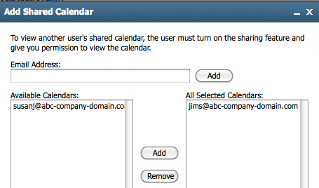 Shared Calendars Sharing a Personal Calendar If your account is set up to use shared calendaring, you may be able to control who can and cannot view your calendar.