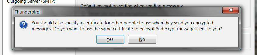 Using Step eleven Back in the Account Settings>Security window, click Select under Digital Signing. 13 of 13 This will allow you to select your newly imported certificate to sign and encrypt emails.