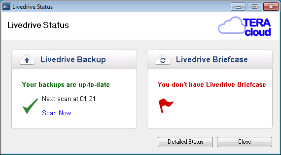 How to check the status of your backup Locate the backup icon in the system tray area.