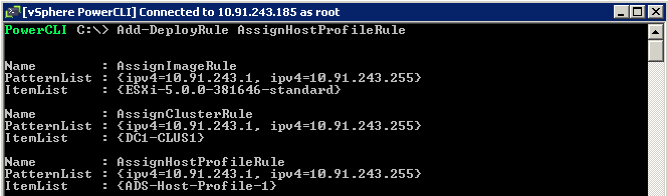 Figure 19. Get-VMHostProfile In the preceding example, there is a single host profile ADS-Host-Profile-1.