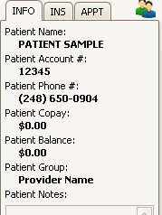 Double click the patient name to open the full patient information screen. Tool Bar The EZClaim Scheduler program uses quick tools for selecting the following options.