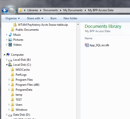 Name the new folder TEST TAMUS Terminal Server Setup Navigate to where your existing BPP