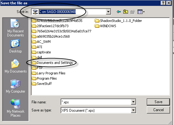 You will then see a dialog box with your local drive and the files.