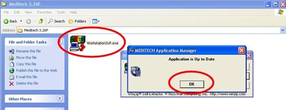 Section A Windows 2000 / XP I: Install Meditech: Double click on the