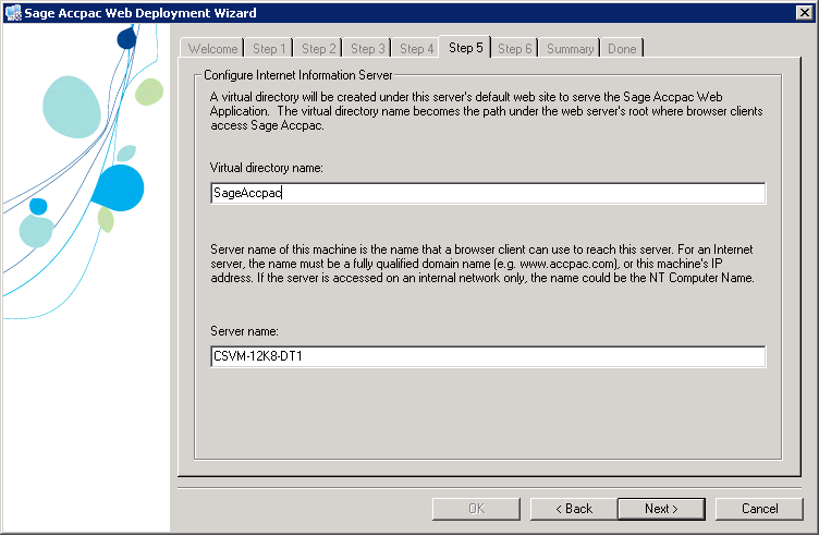 Configuring Web Deployment Options On the server, the Sage ERP Accpac server components must be installed into Windows Component Services.