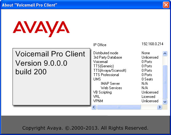 2.12 Checking the Voicemail Licenses The licenses entered in the IP Office system configurations enable various features including optional voicemail features.