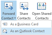 Populate folder with contacts 1. Select the Contacts folder 2. Locate existing contacts and contact groups Changing the Current View to List may speed this process. 3.
