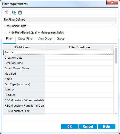 Chapter 3: Specifying Requirements ALM adds requirements to the requirements tree in order of creation. To rearrange the order, select the Cruise Search requirement and click the Move Down button.