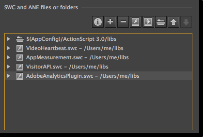 Video Heartbeat Developer Guide 29 4. In the Timeline pane, select a frame that is available to the entire Flash application and open Actions. 5.