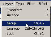 27. Now group the lizard objects together. By doing this, you can export them without loosing the arrangement.