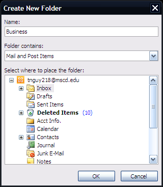 Manage incoming emails with inbox folders Outlook 2010 allows users creating additional inbox folders for e-mail to keep e-mail messages on file for a while Create additional inbox folders On the
