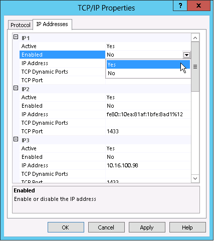 If you wish to enable dynamic ports for your SQL Server Express 2012 instance then the TCP Dynamic Ports option should be 0.