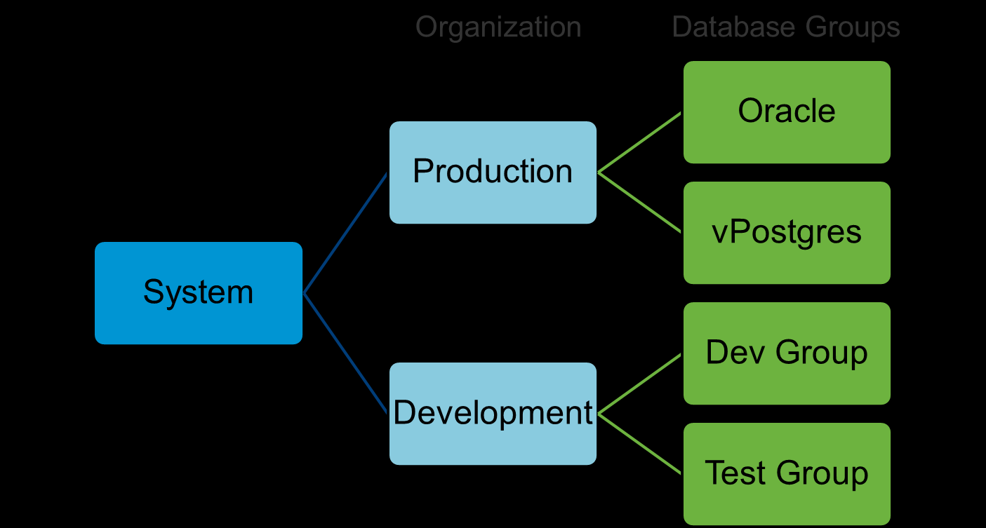 and development organizations. Each organization is allocated a certain amount of resources (CPU, memory, disk and network) using resource bundles.