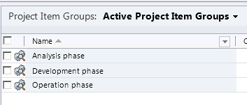 Advanced Functionalities Project Item Activities STEP 2: Create the component Project Item Groups of your project