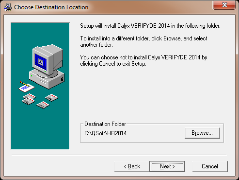 VERIFYDE Installation Guide Page 4 of 6 When the Read Me screen appears, read the license agreement and click Next: When the Choose Destination Location screen appears, we recommend that you use the