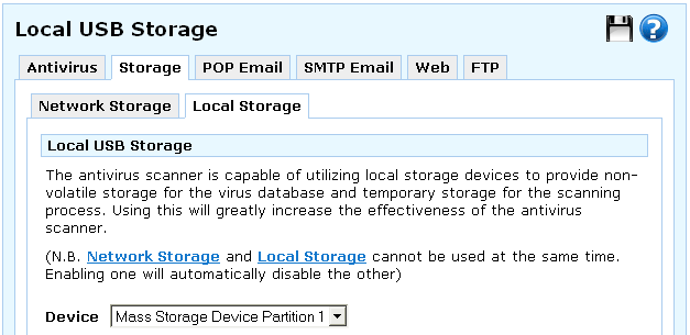 Under the Storage -> Network Storage tab, check Use share.