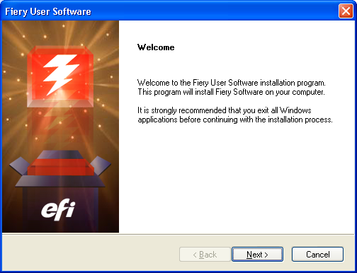INTRODUCTION 12 Installing user software You can install Integrated Fiery Color Server user software in the following ways: From the User Software DVD From the Integrated Fiery Color Server, using
