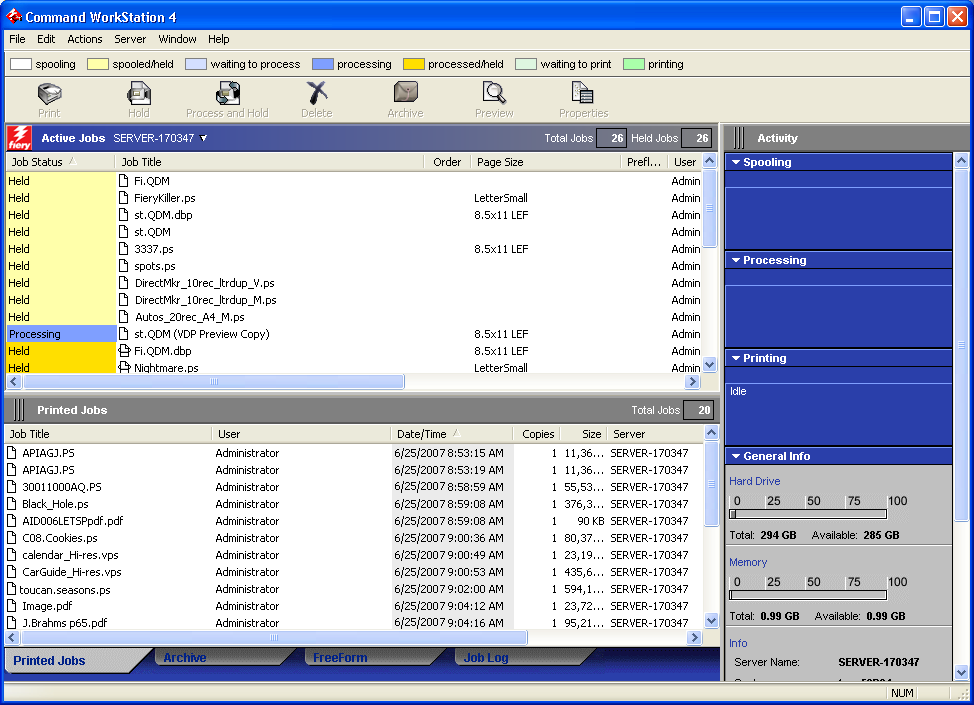 COMMAND WORKSTATION, WINDOWS EDITION 21 Using Command WorkStation, Windows Edition After you install and configure Command WorkStation, you can begin using it to monitor and manage jobs on the