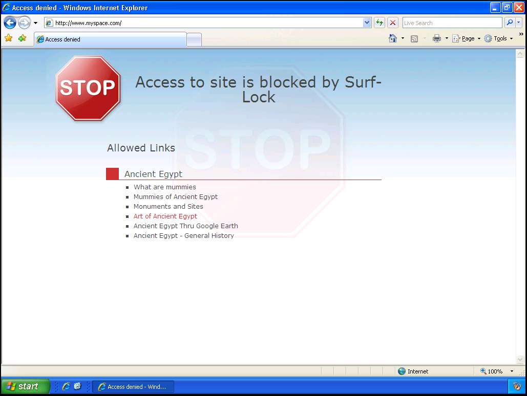 Surf-Lock2 53 Surf-Lock 2 Surf-Lock 2 controls student access to the Web.