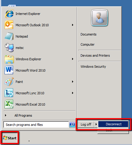 In order to access your Documents (your U: drive contents), click Start and then select Documents