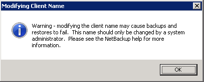 About NetBackup Enterprise Vault agent installation requirements Configuring Enterprise Vault Agent to protect Enterprise Vault databases 24 4 A warning is displayed, click OK.