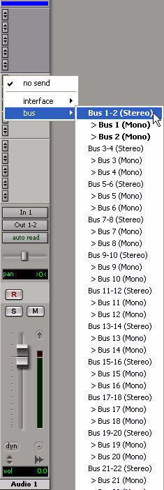 Basic Signal Routing Signal routing is accomplished by assigning track inputs and outputs. Audio track inputs can be from any hardware input or bus path.
