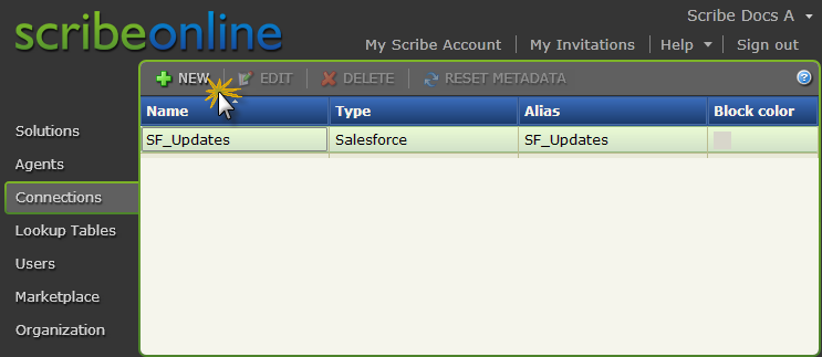 Configure A Salesforce Connection Configure A Salesforce Connection Connections in Scribe Online are global and can be used in multiple maps.