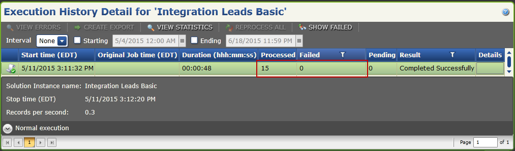 Create A Basic Map Integration Leads Basic Solution Execution History Detail 29. Log into Salesforce and go to the Leads page.