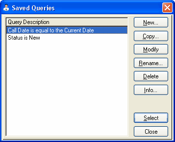 16 QUAD Help Desk Client Server Edition 2006 To remove a filter condition created with either the Quick Filter or the Query Wizard just click the Reset button to show all records.