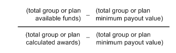 Funding Variable Compensation Plans and Groups Chapter 9 The Adjustment Factor The Calculate Awards process calculates and applies an adjustment factor when the calculated awards exceed the funding